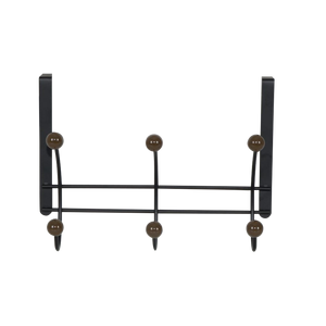 Organizzatore di cappotti in metallo Over-the-Door Premium con <span class=keywords><strong>ganci</strong></span> 6 <span class=keywords><strong>ganci</strong></span> per uso domestico per cappelli di abbigliamento - Product Image 2