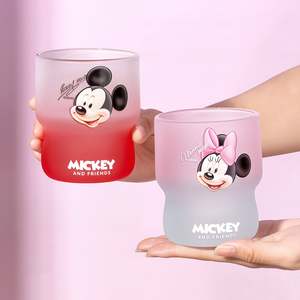Gobelet en verre dépoli dégradé Mickey Minnie Donald Duck, mignon et créatif, pour fête, coffret cadeau - Product Image 1