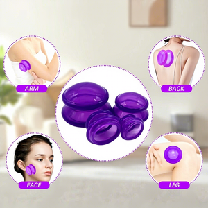 Juego de Ventosas de Silicona Profesional, Terapia de Succión al Vacío, Ventosas de Masaje <span class=keywords><strong>para</strong></span> el Cuerpo y la Cara, Alivio del Dolor Muscular, Reducción de Celulitis - Product Image 5