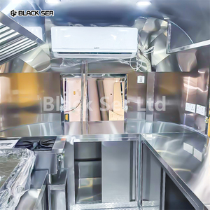 Camion de restauration mobile en fibre de verre et aluminium, sur mesure, aux normes américaines, style rétro, entièrement équipé d'équipements de cuisine - Product Image 4