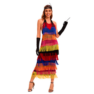 Falda de flecos arcoíris para mujer Portia, disfraz sin espalda para actuaciones escénicas, talla única para adulto, número de pieza 8031, fuente transfronteriza - Product Image 5