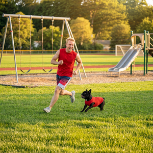 カスタムロゴ対応 高級 夏用スリム ドッグTシャツ ポリエステル・コットン製 春シーズン向け - Product Image 4