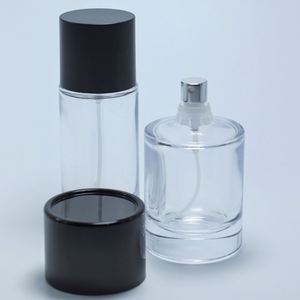 Nouvelle conception de flacon de parfum à bouchon à pression de 30 ml, 50 ml, 100 ml, flacon rond en verre avec bouchon noir, pulvérisateur à pompe, impression à l'écran - Product Image 3