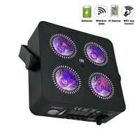 Fête mariage DJ lumières 4X18W LED Par RGBWA UV éclairage sans fil à vendre plat Par Can 18w batterie Mini Par lumière