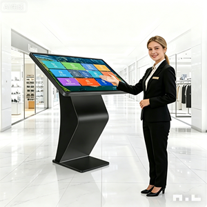 Terminal numérique tactile infrarouge horizontal de type K de 55 pouces pour utilisation en extérieur/intérieur, système de consultation commercial pour aéroports, garantie 1 an - Product Image 4