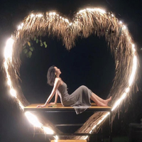 Chaise longue d'extérieur LLED Light Paris Island Style, design hôtelier et de plage, en aluminium, pour jardin, type nid d'oiseau