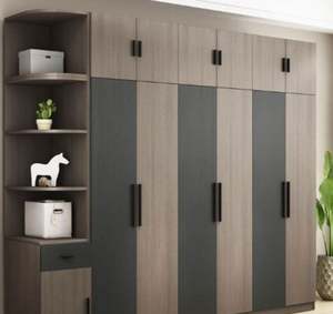 Meubles de chambre à coucher en bois bicolore Design de garde-robe Combinaison de couleurs stratifiées - Product Image 4