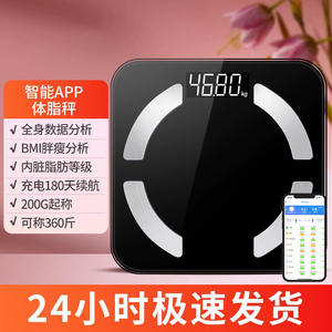 Báscula Inteligente con Sensor Táctil Cuadrado, Báscula de Salud Bluetooth con Pantalla de Temperatura, Carga Tipo C, Modelo CS916 con Anillo Blanco - Product Image 3