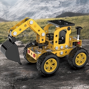 <span class=keywords><strong>Jouet</strong></span> de véhicule miniature <span class=keywords><strong>en</strong></span> métal robuste pour enfants : Excavatrice, <span class=keywords><strong>Tractopelle</strong></span>, Tracteur, Bulldozer, Camion benne de chantier – Cadeau d'anniversaire - Product Image 3