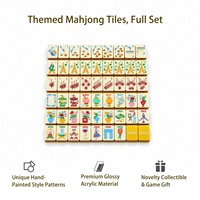 Jeu de tuiles de Mahjong américaines en acrylique, motif monuments de Paris en relief, résistant à l'eau et aux taches, imprimé UV, vente en gros, nouveauté
