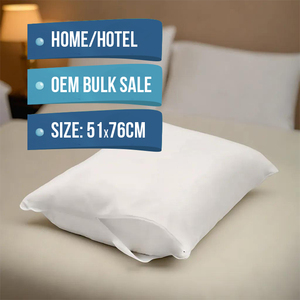 Chất Lượng Cao Cực Kỳ Bền 100% Cotton Vỏ Gối Bao Gồm Nhiều Màu Dệt Kim Hàng Loạt Khách Sạn Không Thấm Nước Bảo Vệ Giường Bug Shield - Product Image 1