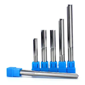 CNC thẳng gỗ bit 3mm 4mm 6mm 8mm 2 Sáo thẳng cuối nhà máy cacbua chế biến gỗ Công cụ Cắt CNC Router phay cắt