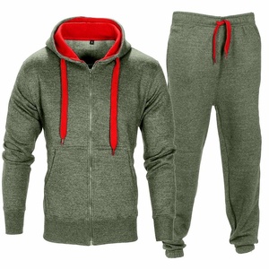 Chándal transpirable de invierno para hombre, Sudadera con capucha en contraste, parte de arriba y parte de abajo activa - Product Image 6