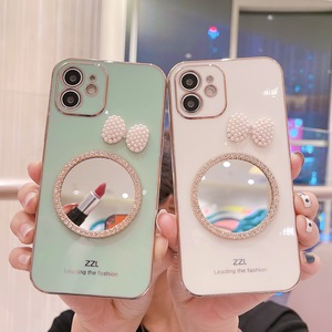 <span class=keywords><strong>Custodia</strong></span> per telefono antiurto elettrolitica di lusso per ragazza per <span class=keywords><strong>Redmi</strong></span> <span class=keywords><strong>Note</strong></span> <span class=keywords><strong>11</strong></span> con specchio per il trucco - Product Image 3