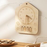 Juguete Educativo de Madera para Niños en Edad Preescolar, Reloj Arquitectónico para Armar, 28 Bloques, Rompecabezas de Aprendizaje Temprano, Reconocimiento del Tiempo, Cognitivo