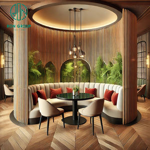 Bureau roumain de style luxueux et haut de gamme Table en marbre de haute qualité Chaise en PU Meubles de restaurant de club Ensembles de tables et de chaises - Product Image 2