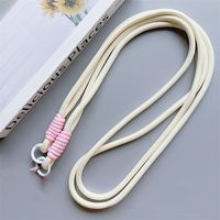 Cordon de téléphone double bouton, bandoulière anti-perte, chaîne tressée, cordon de cou, cordon de téléphone pour étui, pour fille