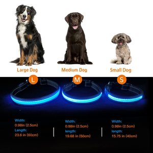 Rechargeable <strong>LED</strong> Light-Up <strong>Dog</strong> <strong>Collar</strong> Waterproof Tactical Style Night Walking Glowing <strong>Collar</strong> for Small Medium Large <strong>Dogs</strong> - Product Image 4
