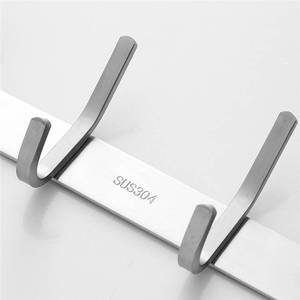 Wall Mount <span class=keywords><strong>Hook</strong></span> Rail Phòng Tắm Nhà Bếp Phòng Mũ Quần Áo Áo Choàng Móc Áo Móc Giá - Product Image 3