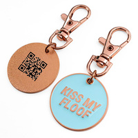 Porte-clés promotionnel à double face avec logo et code QR