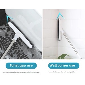 New Plastic Long-Handled Hard-Bristled Tile Cleaning Brush Floor Scrubbing Artifact for Dead Corners and Hair Removal - Product Image 5