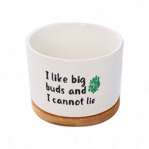 Juego de Macetas para Suculentas Personalizadas con Bandeja de Bambú - Regalos de Cerámica para Cumpleaños de Maestras, Graduación - Product Image 3