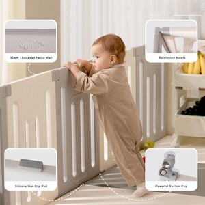 Parque de juegos para bebés extra grande, centro de actividades plegable, casa de juegos con paneles interactivos, fácil montaje, <span class=keywords><strong>corralito</strong></span> para bebé, valla de juegos. - Product Image 6