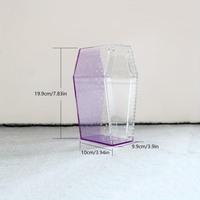 Terrarium Moderne en Acrylique Transparent en Forme de Cercueil avec Trous d'Aération pour Reptiles, Araignées, Insectes, Geckos – Boîte de Reproduction Compacte
