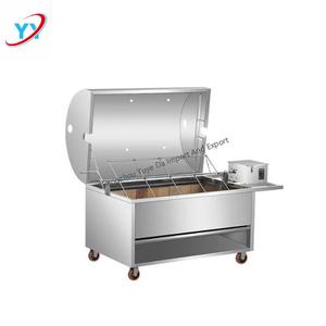 Poêle à barbecue au charbon <span class=keywords><strong>de</strong></span> bois <span class=keywords><strong>de</strong></span> lapin entier visuel sauvage/four à <span class=keywords><strong>cochon</strong></span> <span class=keywords><strong>de</strong></span> <span class=keywords><strong>lait</strong></span> rôti rotatif sans fumée/machine à griller les pattes d'agneau - Product Image 1