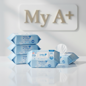 Lingettes humides pour enfants en non-tissé, <span class=keywords><strong>eau</strong></span> purifiée, emballées individuellement, extra douces, packs OEM, mini boîte de rangement - Product Image 1