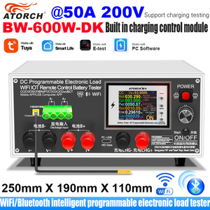 ATORCH-Probador de carga electrónica, herramienta de carga, resolución de alta precisión, monitor de capacidad de batería, 200V 50A, WiFi, V, CC - Product Image 4