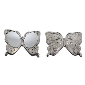 <span class=keywords><strong>Specchio</strong></span> Cosmetico di Lusso Certificato BSCI, Nuovo Design Personalizzato in Metallo a Forma di Farfalla, Pieghevole, Doppio, Premium - Product Image 1