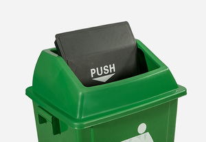 60L Nhựa Tái Chế Thùng Rác Với Push Nắp - Product Image 2