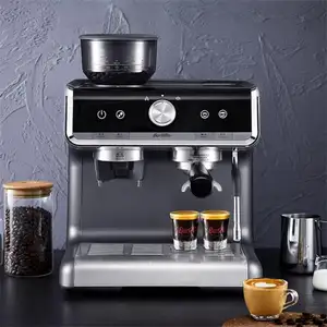 Mesin Espresso kopi kilat elektrik komersial multifungsi dengan penggiling