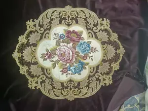 Обивка блестками цветы вышитая бархатная ткань для мебели текстиль Новый современный стиль Марокко роскошный диван SHAOXING Tricot - Product Image 5