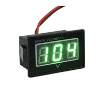 Voltmeter Digital LED 12V/24V 0.40 "DC 2.5-30V IP66 Meteran Tegangan Tahan Air Akurasi 0.1 2 Kabel untuk Mobil Otomatis Kapal Laut