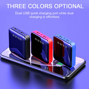 2026 Tendance Dropshipping Universel 2.1A Charge Rapide Ultra Mince <span class=keywords><strong>Mini</strong></span> Batterie Externe 20000mAh Power Bank Chargeur Portable LED - Product Image 5