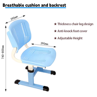 Ensemble Chaise et Bureau Individuel Moderne Écologique et Durable à Hauteur Réglable avec Double Panier de Rangement en Fil Métallique pour École et Salle de Classe