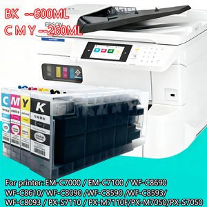 Cartouche d'encre vide 4 couleurs de grande capacité sans puce sans encre pour <span class=keywords><strong>Epson</strong></span> EM-C7100 C7100 WF-C8690 C8190 PX-S7110 - Product Image 3