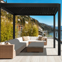 Pergola à toit à lamelles en aluminium sur mesure pour patio résidentiel, bord de piscine et zones de repas en plein air