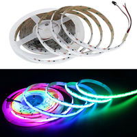 Bande lumineuse LED COB RGBIC flexible DC 12V 24V 576 720 840 LED/m 10mm 12mm IP20 IP67 intelligente adressable