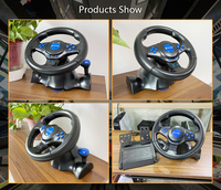 Volante de Carreras 7 en 1 US Stock 180 °   Botones Programables con Rotación y Vibración para PC, Switch, PS4, PS3, Xbox One, Xbox 360 y Android