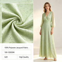 Tissu Jacquard le plus vendu, 100 % polyester, poids moyen, respirant, toucher agréable, largeur personnalisable pour robes de soirée et vêtements de mode
