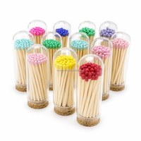 Allumettes en verre de haute qualité assorties à des allumettes en bois naturel pour bougies parfumées, cheminée, usage domestique
