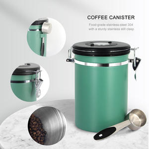 Conteneurs de stockage alimentaire en acier inoxydable 304 DD1280 en gros avec joint d'étanchéité anti-poussière pour café en grains et poudre - Product Image 2