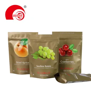 Fornitore professionale sacchetti di mylar personalizzati sacchetto di imballaggio di frutta sacchetto di plastica con chiusura a zip