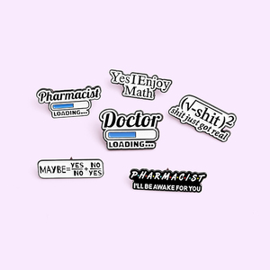 6 Phong Cách Tình Yêu Toán Học Men Pins Hóa Học Tùy Chỉnh Dược Sĩ Phương Trình Bác Sĩ Trâm Cài Với Báo Giá Túi Vải Ve Áo Pin Chữ - Product Image 4