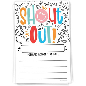 Shout Out <b>Cards</b> For <b>Teachers</b> Students Recognition Reward Paper Postcards Study Use Digital Printing Art Design - Product Image 3