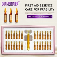Sérum éclaircissant naturel biologique pour le visage, soin anti-âge de la peau, ampoules avec rouleau de massage facial