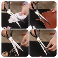 Ciseaux de tailleur professionnels DIY en acier molybdène vanadium 5CR15 ultra-affûtés de 11 pouces pour la couture, la confection de vêtements et la découpe de tissus